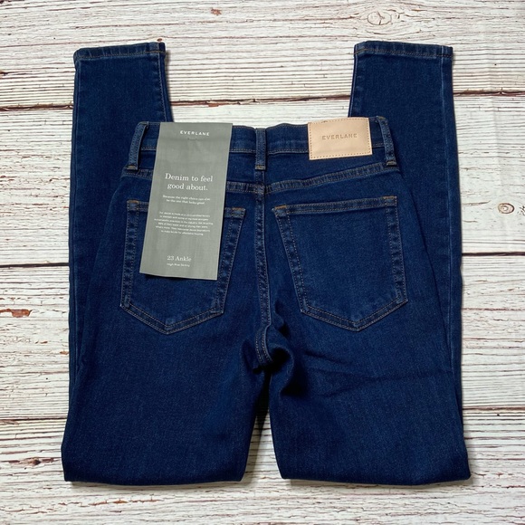 NWT Everlane High Rise Skinny Stretch Ankle Jeans Sz 23 - Picture 2 of 12